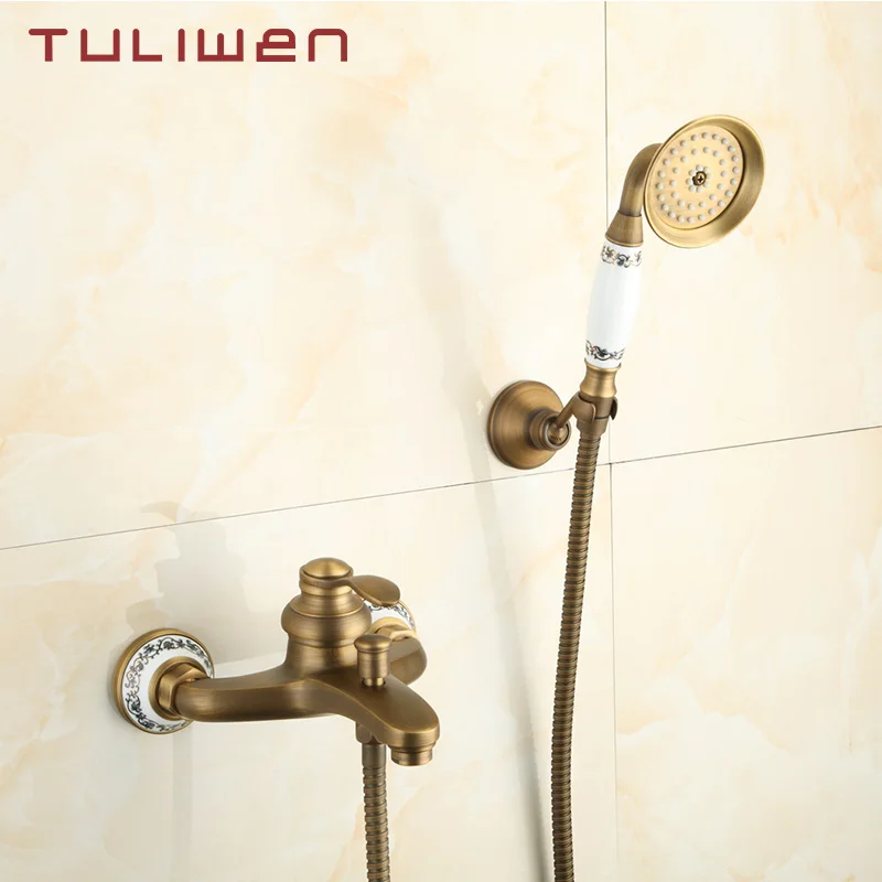 Totally Brass Shower Faucet Wall Mount Bathroom Bath Bathtub Faucet Mixer Taps With Handheld Shower Head Antique Brass Finish
Totally Brass Shower Faucet Wall Mount Bathroom Bath Bathtub Faucet Mixer Taps With Handheld Shower Head Antique Brass Finish