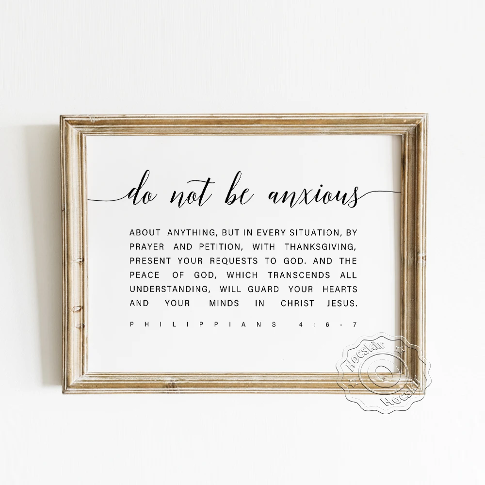 Philippians Do Not Be Anxious Bible Verse Quotes Poster, Large Scripture Wall Picture, Modern Minimalism Art Prints Home Decor
Philippians Do Not Be Anxious Bible Verse Quotes Poster, Large Scripture Wall Picture, Modern Minimalism Art Prints Home Decor