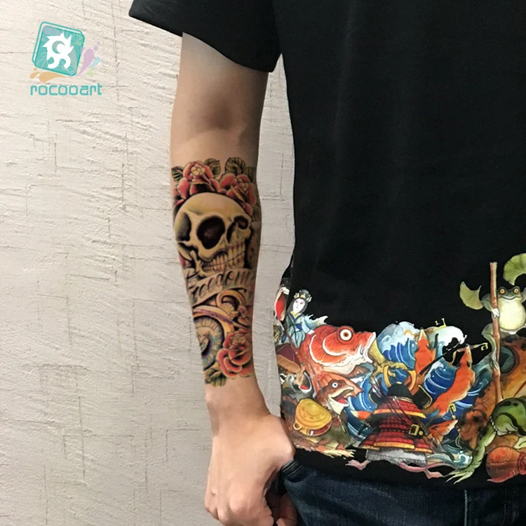 Rocooart 2019 Big Tattoo Sticker Cool Halloween Fake Arm Sleeve Horror Skull Designs Temporary Tattoo For Men Arm
Rocooart 2019 Big Tattoo Sticker Cool Halloween Fake Arm Sleeve Horror Skull Designs Temporary Tattoo For Men Arm