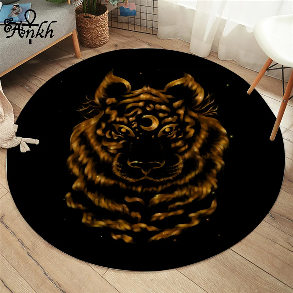Tiger by Taemin Ankh, ковры для спальни, роскошный круглый ковер для гостиной, черный золотой пол, ковер с изображением животных, луны, ТАПИС 120 см
Tiger by Taemin Ankh, ковры для спальни, роскошный круглый ковер для гостиной, черный золотой пол, ковер с изображением животных, луны, ТАПИС 120 см
