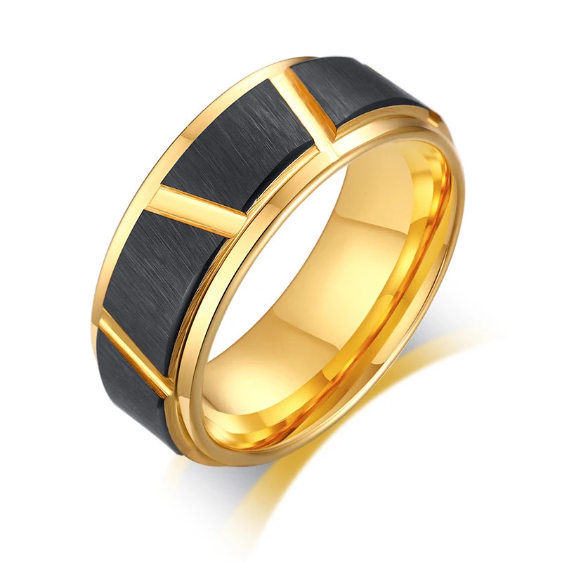 8MM Wide Punk Black Gold Color Finger Rings Men Women Hiphop Rock Matte Tungsten Steel Wedding Ring Jewelry
8MM Wide Punk Black Gold Color Finger Rings Men Women Hiphop Rock Matte Tungsten Steel Wedding Ring Jewelry