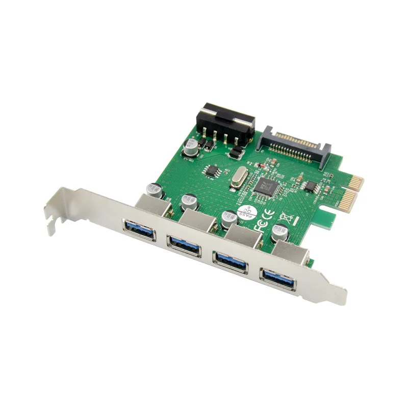 4 порта PCIE USB 3,0 карта расширения PCI-E четыре порта Супер высокоскоростной чип через VL805 USB 3,0 карта двойной адаптер питания карта
4 порта PCIE USB 3,0 карта расширения PCI-E четыре порта Супер высокоскоростной чип через VL805 USB 3,0 карта двойной адаптер питания карта
