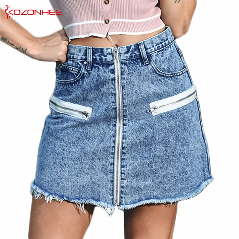 Fashion zipper Denim Skirts With High Waist Loose tassel A-Line Women Skirt for Female #080
Fashion zipper Denim Skirts With High Waist Loose tassel A-Line Women Skirt for Female #080