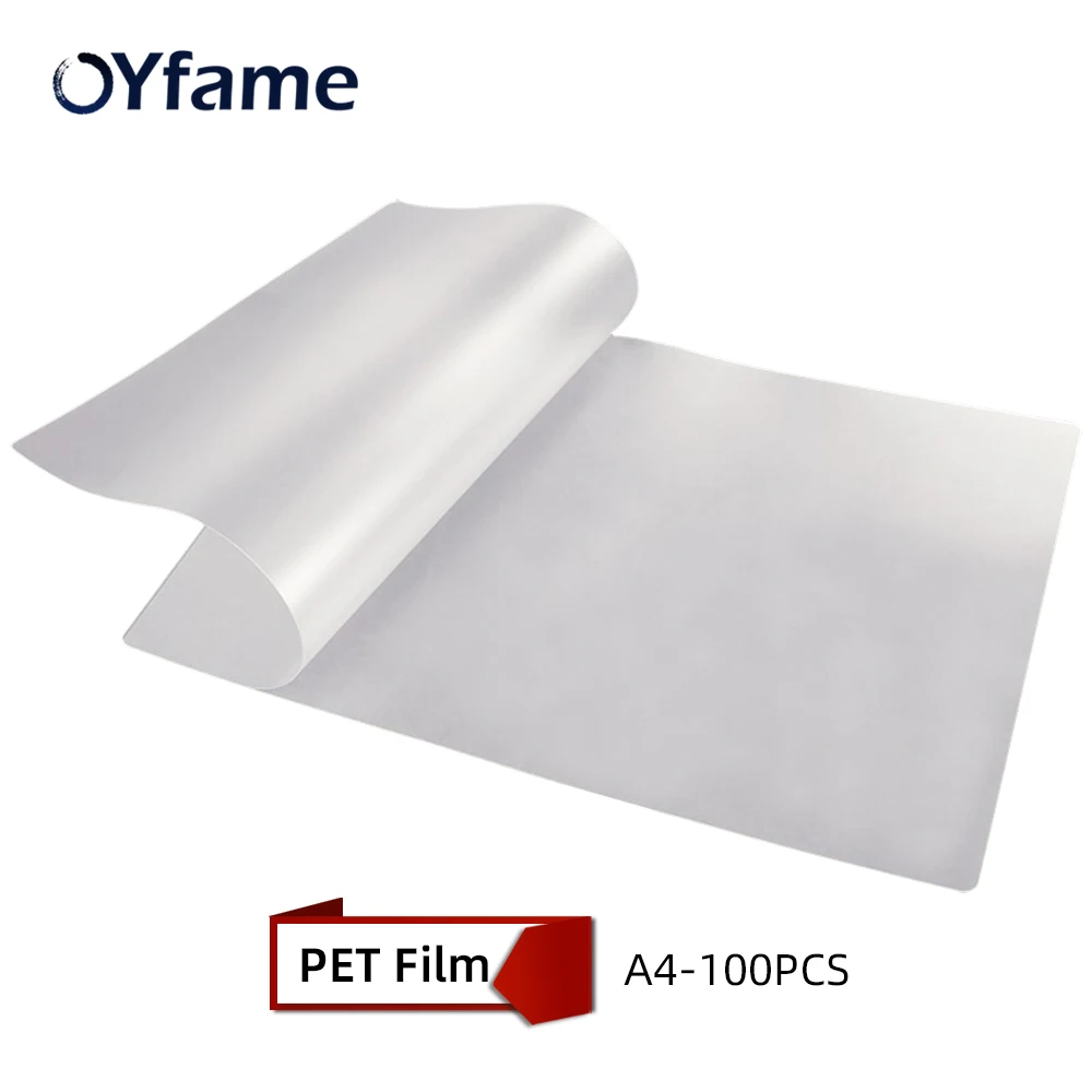 OYfame 100PC A4 DTF PET Transfer Film For DTF Printer A4 DTF Film DTF Ink Printing PET Film Printing For A4 DTF Print Machine
OYfame 100PC A4 DTF PET Transfer Film For DTF Printer A4 DTF Film DTF Ink Printing PET Film Printing For A4 DTF Print Machine