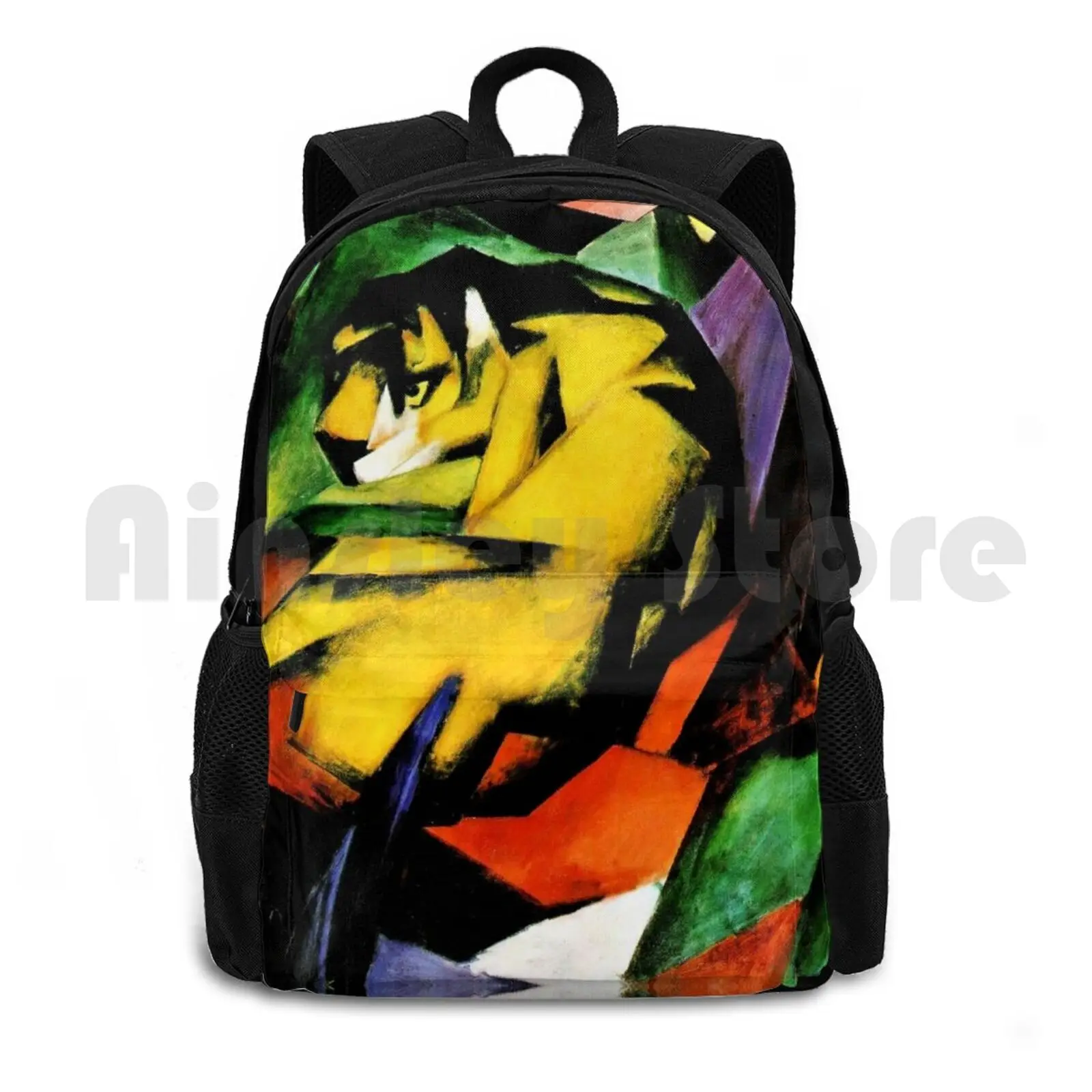 Franz Marc-Tiger , 1912 Painting Outdoor Hiking Backpack Riding Climbing Sports Bag Franz Marc Tiger Vintage Cubism German 
Franz Marc-Tiger , 1912 Painting Outdoor Hiking Backpack Riding Climbing Sports Bag Franz Marc Tiger Vintage Cubism German