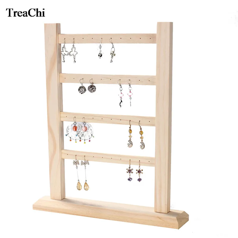 4 Layer Earrings Rack Bracelets Practical Home Jewelry Display Holder Accessories Wooden Organizer Necklaces Stand Storage Show
4 Layer Earrings Rack Bracelets Practical Home Jewelry Display Holder Accessories Wooden Organizer Necklaces Stand Storage Show