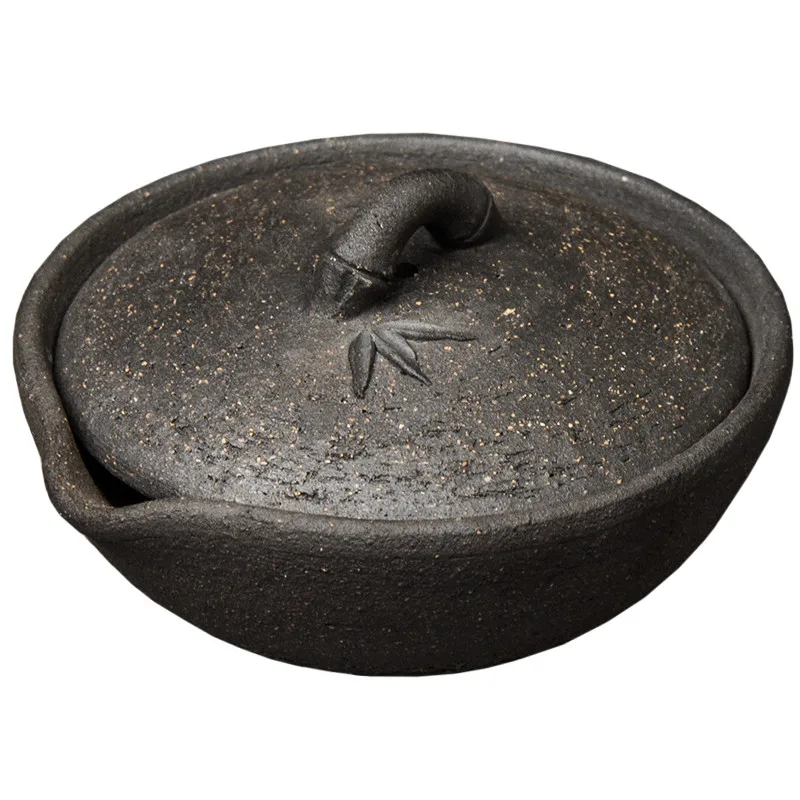 Handmade Vintage Gaiwan Stoneware Big Cover Bowl Ceramic Wood-burning Retro Earthenware Pu'er Tea Tureen
Handmade Vintage Gaiwan Stoneware Big Cover Bowl Ceramic Wood-burning Retro Earthenware Pu'er Tea Tureen