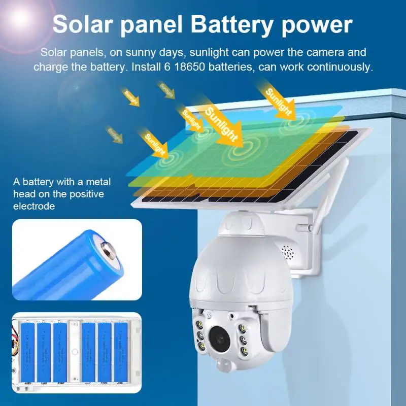 Solar Panel Camera Wifi Version PTZ 4X 1080P Outdoor Security Wireless Monitor Waterproof CCTV Smart Home Surveillance
Solar Panel Camera Wifi Version PTZ 4X 1080P Outdoor Security Wireless Monitor Waterproof CCTV Smart Home Surveillance