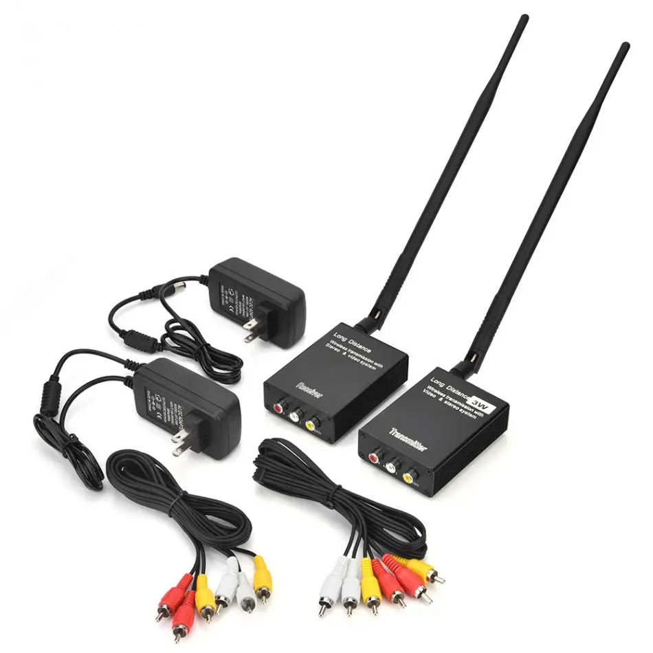 2.4G 3000mw 3W Wireless Adapter AV Sender Audio Video Transmitter And Receiver for VCR Recorder CCTV Camera RC FPV Monitor
2.4G 3000mw 3W Wireless Adapter AV Sender Audio Video Transmitter And Receiver for VCR Recorder CCTV Camera RC FPV Monitor
