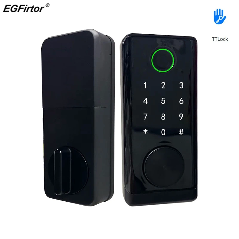 Bluetooth TTLock Smart Fingerprint Electonic Password Touch Screen Code Deadbolt Door Lock APP Remote Control Via Gateway
Bluetooth TTLock Smart Fingerprint Electonic Password Touch Screen Code Deadbolt Door Lock APP Remote Control Via Gateway