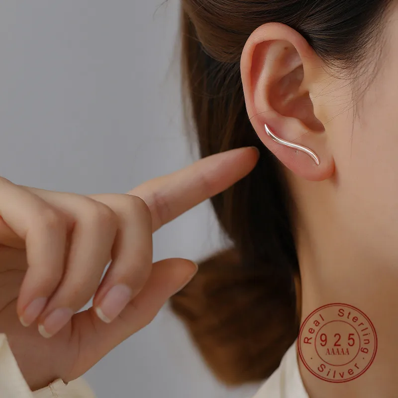 HI MAN 925 Sterling Silver Nordic High Quality Minimalist S-Shaped Earrings Women Luxury Temperament Party Jewelry
HI MAN 925 Sterling Silver Nordic High Quality Minimalist S-Shaped Earrings Women Luxury Temperament Party Jewelry