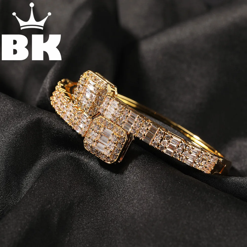 THE BLING KING CZ Custom Half Stone Square Zircon Baguette Iced Out CZ Bracelet Gold silver color For Men Luxury Drop Shipping
THE BLING KING CZ Custom Half Stone Square Zircon Baguette Iced Out CZ Bracelet Gold silver color For Men Luxury Drop Shipping