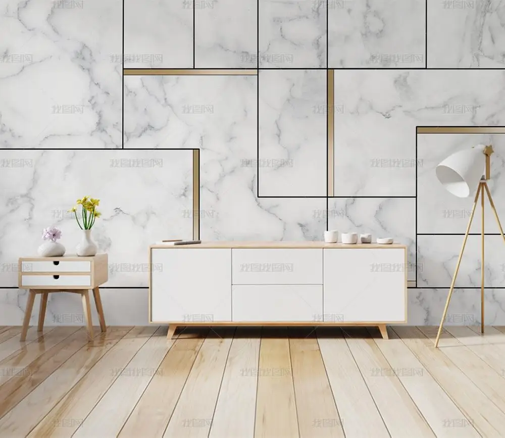 Modern Simple 3D Geometric Marble Wallpaper Golden Line Photo Wall Murals Living Room Bedroom Background Wall Painting 3D Fresco
Modern Simple 3D Geometric Marble Wallpaper Golden Line Photo Wall Murals Living Room Bedroom Background Wall Painting 3D Fresco