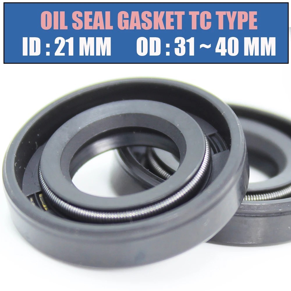 ID 21mm Oil Seal Gasket TC Type Inner 21*31/32/33/35/37/40 mm 10Pcs Bearing Accessories Radial Shaft NBR Seals
ID 21mm Oil Seal Gasket TC Type Inner 21*31/32/33/35/37/40 mm 10Pcs Bearing Accessories Radial Shaft NBR Seals