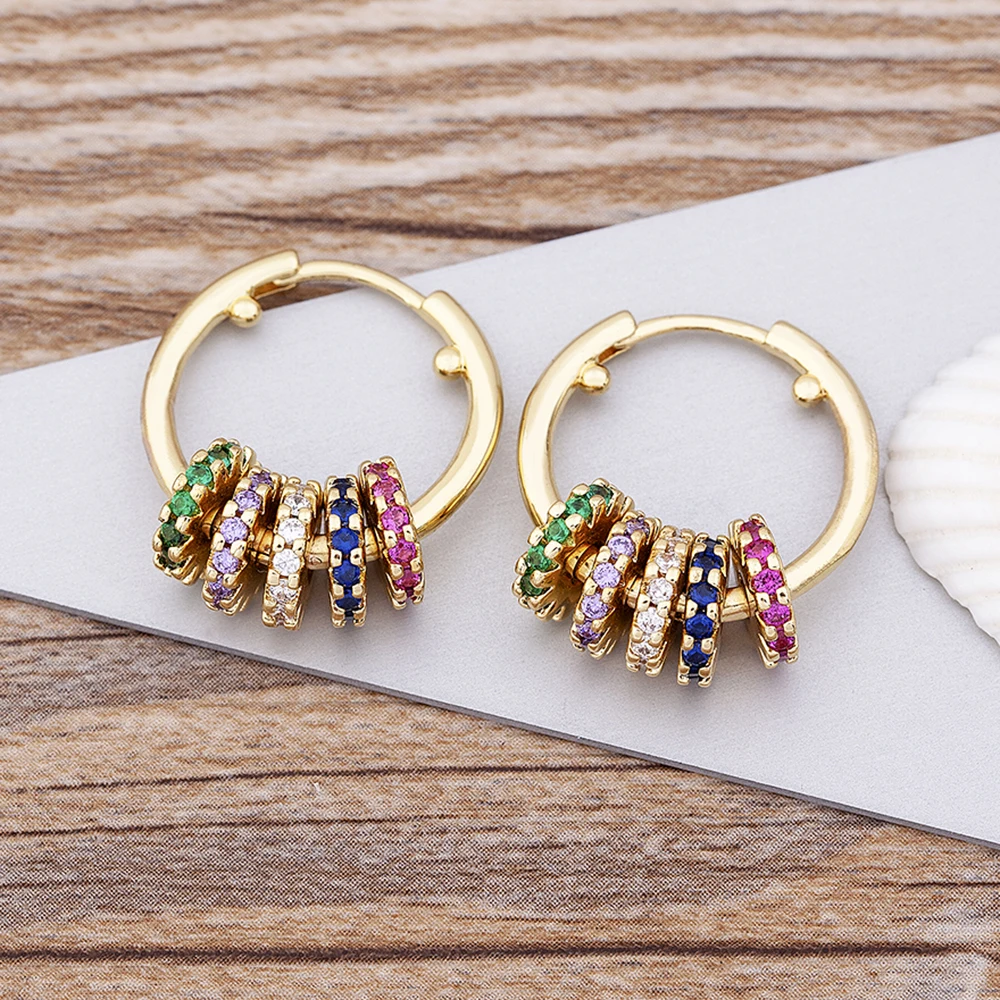 AIBEF Fashion Round Colorful Cubic Zirconia Dangle Earrings Copper Hoop Drop Earrings Women Wedding Statement Charm Jewelry Gift
AIBEF Fashion Round Colorful Cubic Zirconia Dangle Earrings Copper Hoop Drop Earrings Women Wedding Statement Charm Jewelry Gift