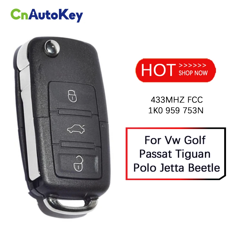 CN001057 Aftermarket Remote Key For Vw Volkswagen Golf Passat Tiguan Polo Jetta Beetle 48 Chip 433MHZ FCC 1K0 959 753N
CN001057 Aftermarket Remote Key For Vw Volkswagen Golf Passat Tiguan Polo Jetta Beetle 48 Chip 433MHZ FCC 1K0 959 753N