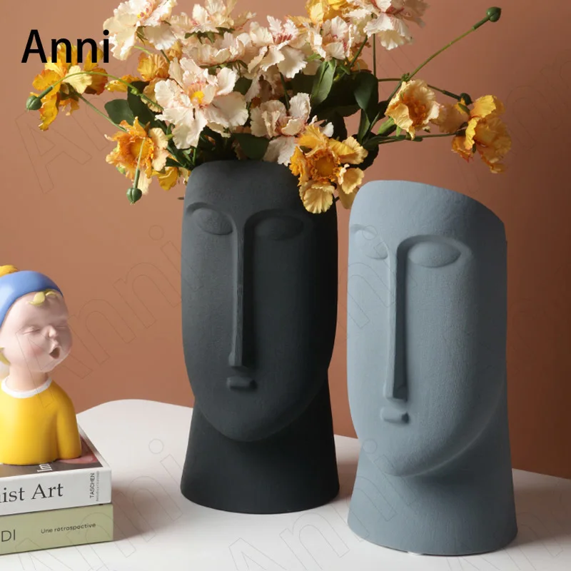 Creativity Ceramic Human Face Vase European Modern Solid Color Flower Vases Living Room Desktop Plant Pots Decorative Ornaments
Creativity Ceramic Human Face Vase European Modern Solid Color Flower Vases Living Room Desktop Plant Pots Decorative Ornaments