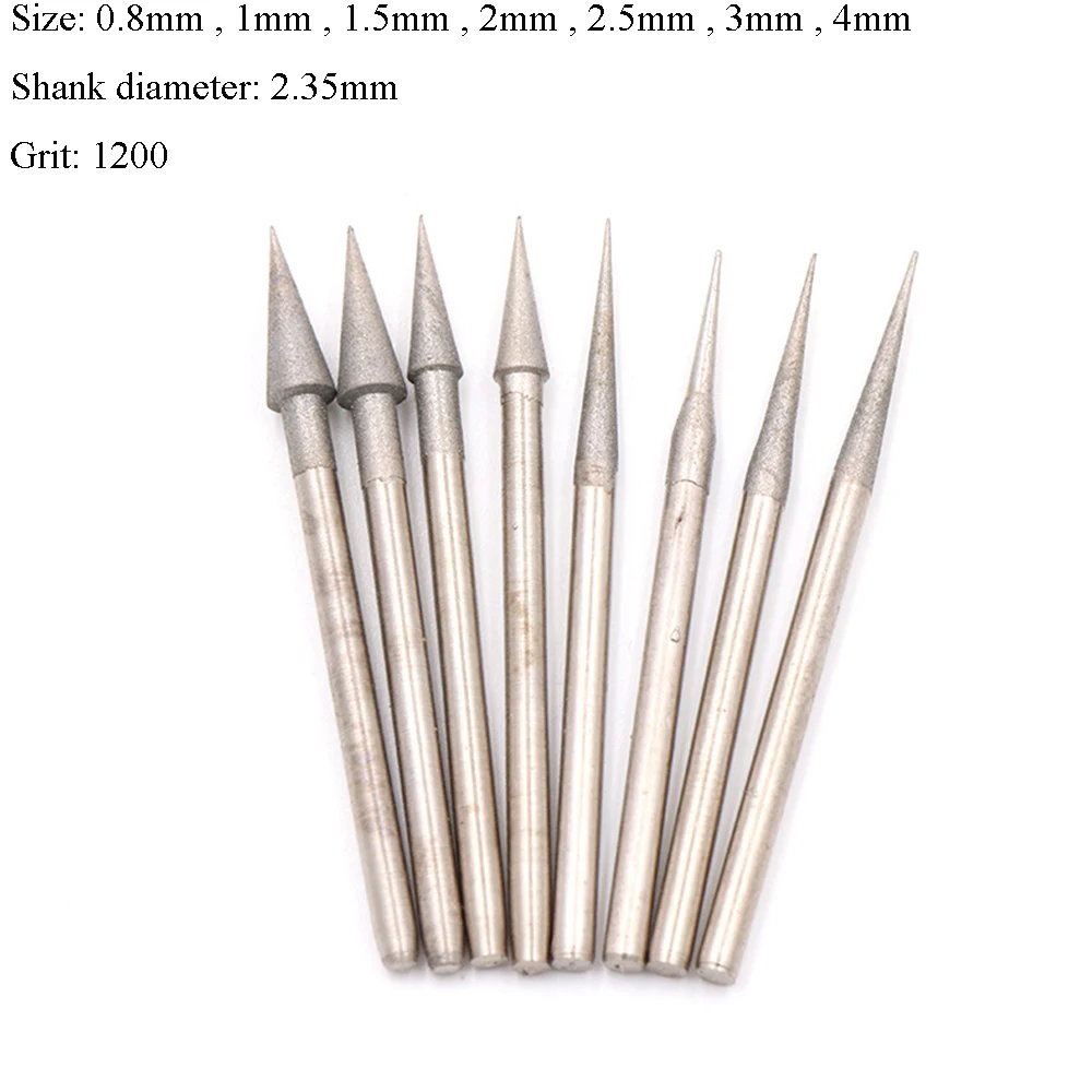 5/10/20PCS 0.8-4mm Cone Diamond Burr Drill Bit Grinding Engraving 1200 Grit Glass Jade
5/10/20PCS 0.8-4mm Cone Diamond Burr Drill Bit Grinding Engraving 1200 Grit Glass Jade