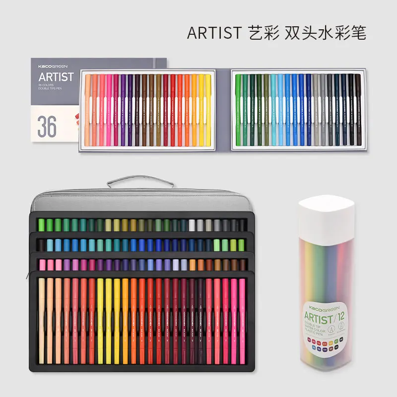 KACOGREEN ARTIST 100 Colors/36 Colors Double Head Watercolor Pen Set Washable Soft Tip Pen Head Hand Account Children Brush
KACOGREEN ARTIST 100 Colors/36 Colors Double Head Watercolor Pen Set Washable Soft Tip Pen Head Hand Account Children Brush