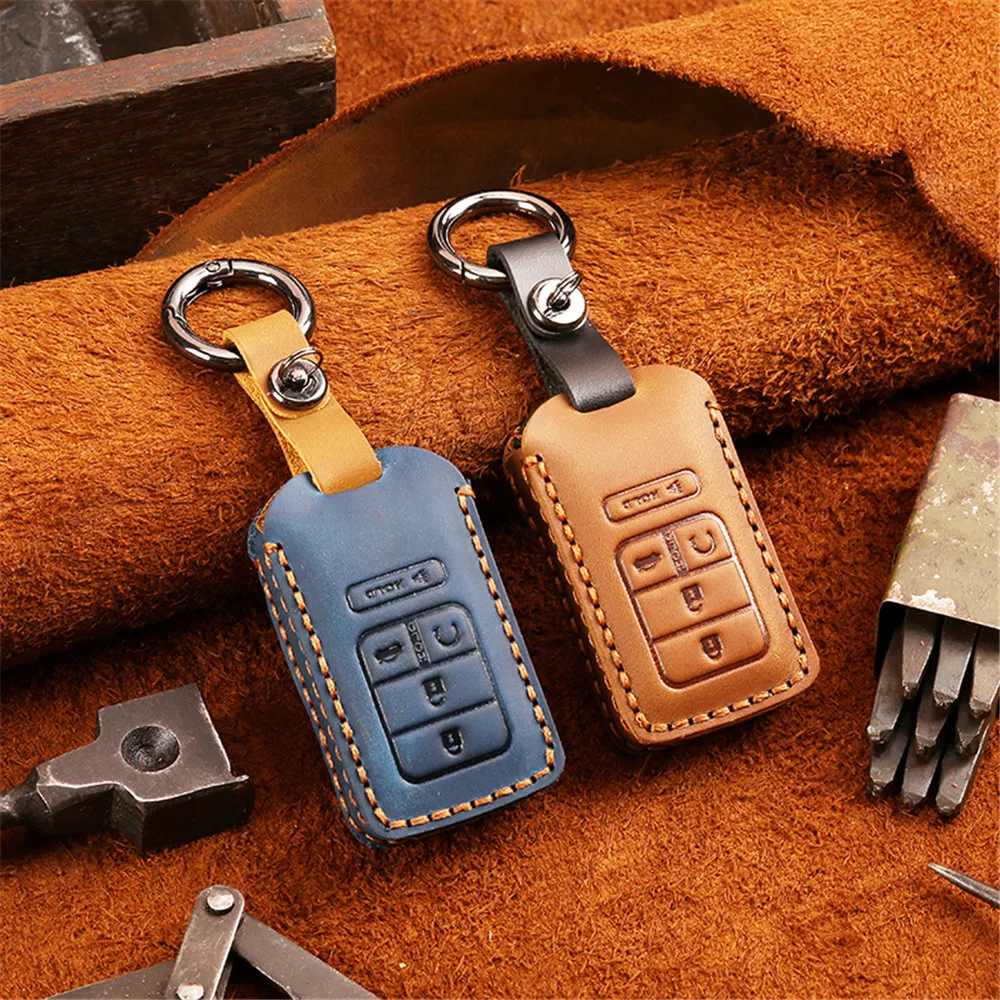 Genuine Leather Car Key Fob Remote Skin Cover Case For Honda 2018 2019 Pilot Accord Civic CRV 5 Button Keyless Fob Car Styling
Genuine Leather Car Key Fob Remote Skin Cover Case For Honda 2018 2019 Pilot Accord Civic CRV 5 Button Keyless Fob Car Styling