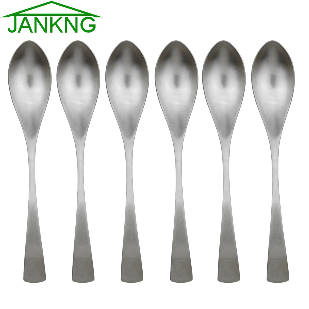6-Pieces Luxury Matte Silver Dineer Spoon Dinnerware Set Stainless Steel Flatware Spoon Set Tableware Cutlery Silver Spoons
6-Pieces Luxury Matte Silver Dineer Spoon Dinnerware Set Stainless Steel Flatware Spoon Set Tableware Cutlery Silver Spoons