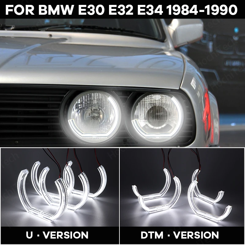 LED Crystal Angel eyes Cut Style DRL DTM U Shape Light 6000K White for BMW E30 E32 E34 1984-1990
LED Crystal Angel eyes Cut Style DRL DTM U Shape Light 6000K White for BMW E30 E32 E34 1984-1990
