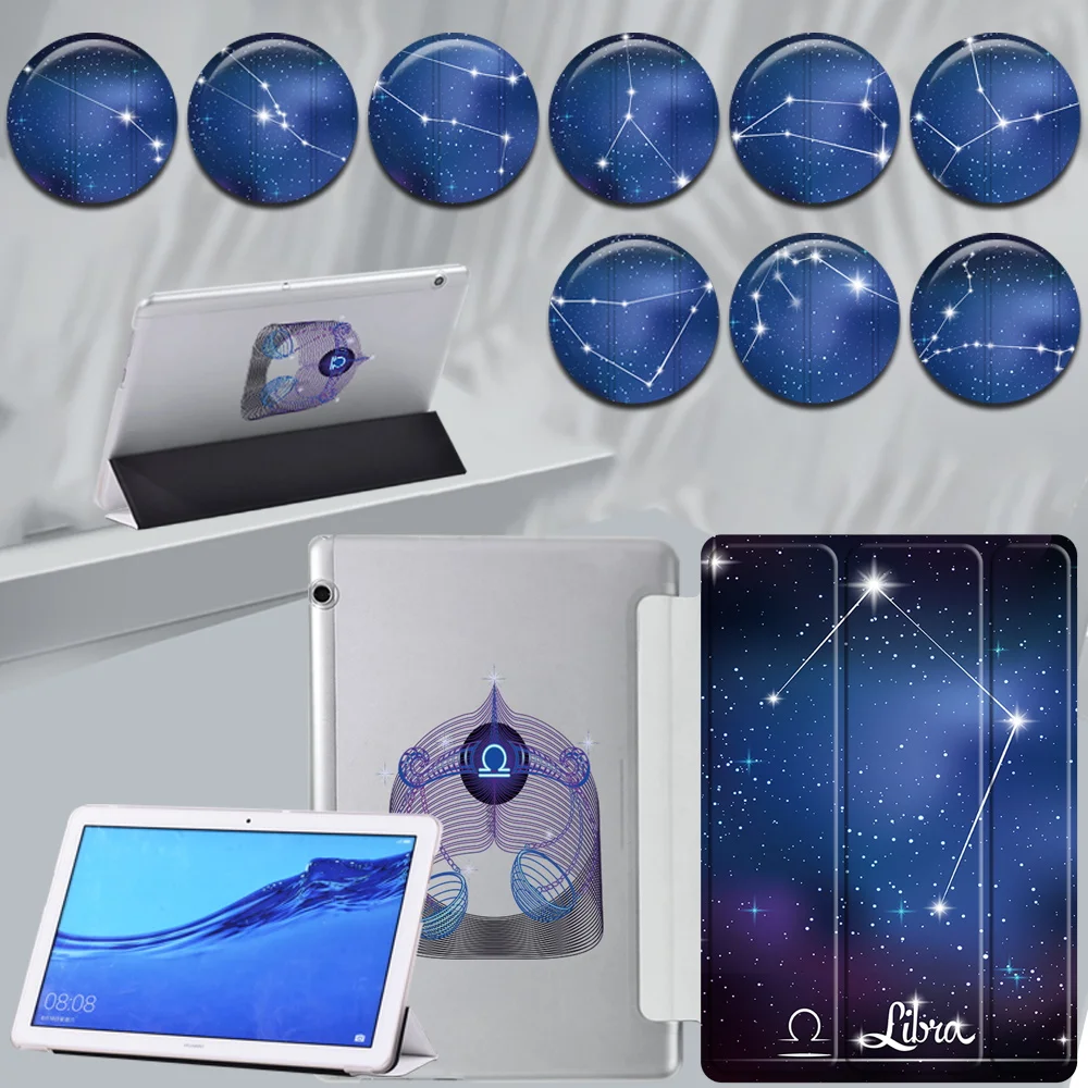 Constellation Series Tablet Case for Huawei MediaPad T3 10 9.6-inch/MediaPad T5 10 10.1-inch Funda PU Leather Fold Stand Cover
Constellation Series Tablet Case for Huawei MediaPad T3 10 9.6-inch/MediaPad T5 10 10.1-inch Funda PU Leather Fold Stand Cover
