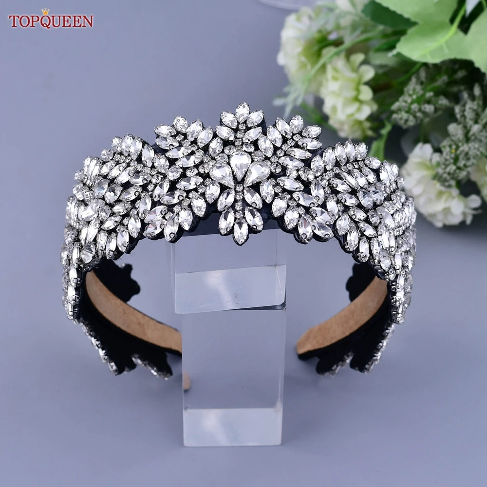 TOPQUEEN S420 Luxury Full Rhinestone Baroque Headband Beads Hairband Wide Handmade Women Crown Headwear for Wedding Party Daily
TOPQUEEN S420 Luxury Full Rhinestone Baroque Headband Beads Hairband Wide Handmade Women Crown Headwear for Wedding Party Daily