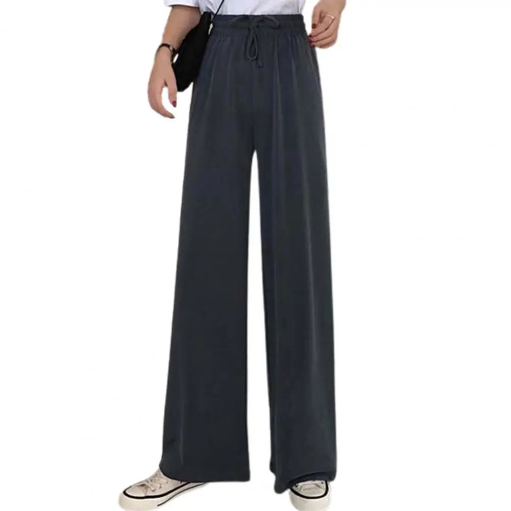 Elastic Waist Straight Wide Leg Women Trousers High Waist Lace Up Loose Sport Pants Lady Clothing
Elastic Waist Straight Wide Leg Women Trousers High Waist Lace Up Loose Sport Pants Lady Clothing