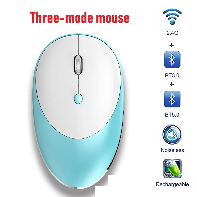 New Three-mode Wireless Mouse Bluetooth 5.0+ 3.0+2.4G Mouse Mute Rechargeable Mouse Ultra-Thin Pink Aluminum Wireless Mouse
New Three-mode Wireless Mouse Bluetooth 5.0+ 3.0+2.4G Mouse Mute Rechargeable Mouse Ultra-Thin Pink Aluminum Wireless Mouse