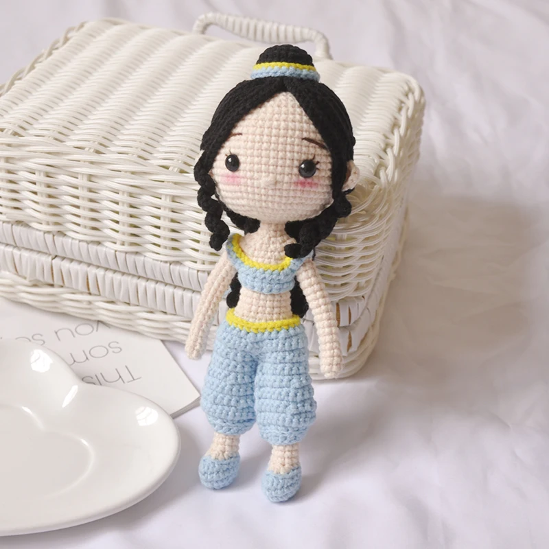 Knitting Dolls Hand Princess Jasmine doll Dolls Crochet Yarn Soft Cotton Toys Handmade Knitted Toy finished Knit Fabric Toy
Knitting Dolls Hand Princess Jasmine doll Dolls Crochet Yarn Soft Cotton Toys Handmade Knitted Toy finished Knit Fabric Toy