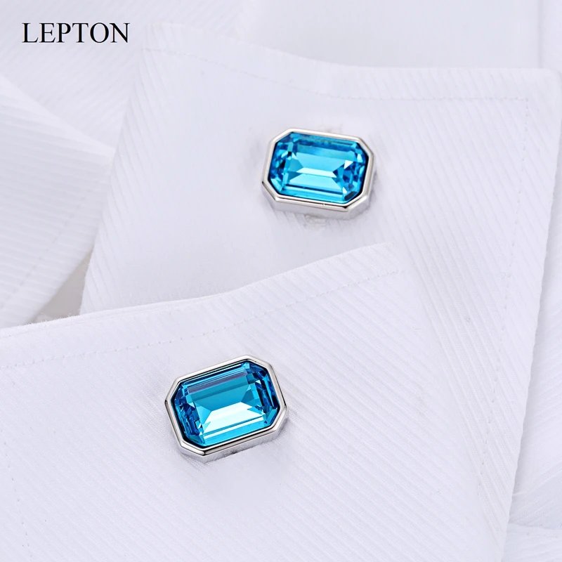 Low-Key Luxury Sky Blue Glass Cufflinks For Mens Lepton High Quality Square Brass Cuff Links Men Shirt Cuffs Cufflink Best Gifts
Low-Key Luxury Sky Blue Glass Cufflinks For Mens Lepton High Quality Square Brass Cuff Links Men Shirt Cuffs Cufflink Best Gifts