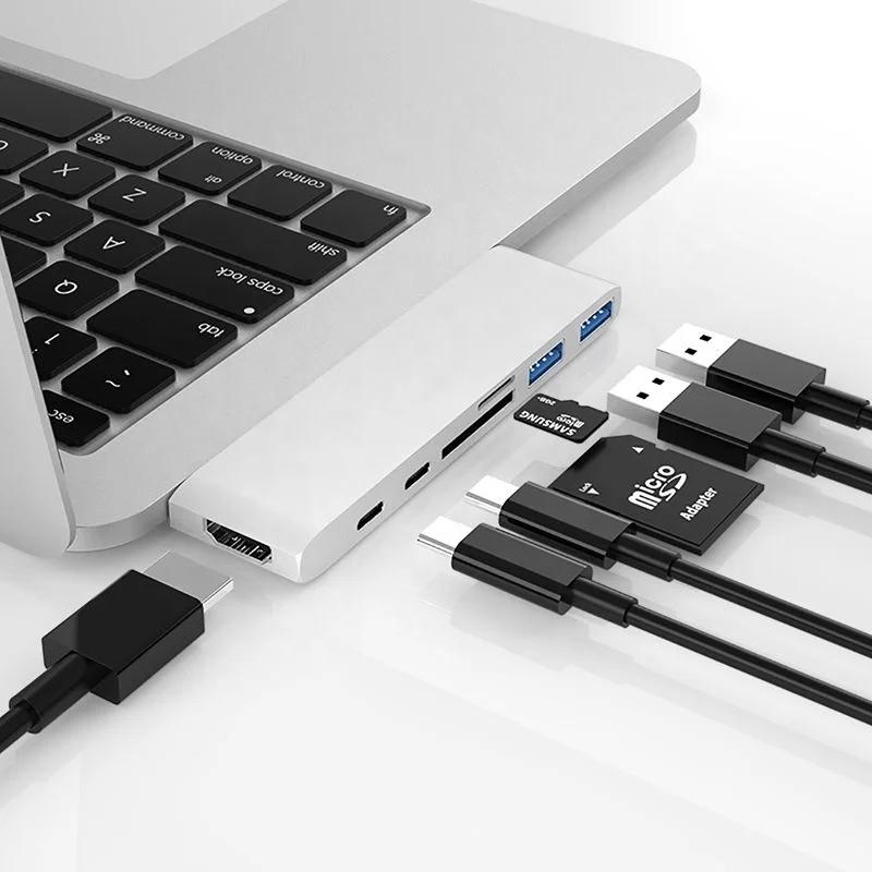 7 in 1 Type C to HDMI+SD+TF+USB3.0*2+PD*1+USB C High Speed Multi HDMI Adapter Dock Station Type C USB Hub for Macbook Laptop
7 in 1 Type C to HDMI+SD+TF+USB3.0*2+PD*1+USB C High Speed Multi HDMI Adapter Dock Station Type C USB Hub for Macbook Laptop