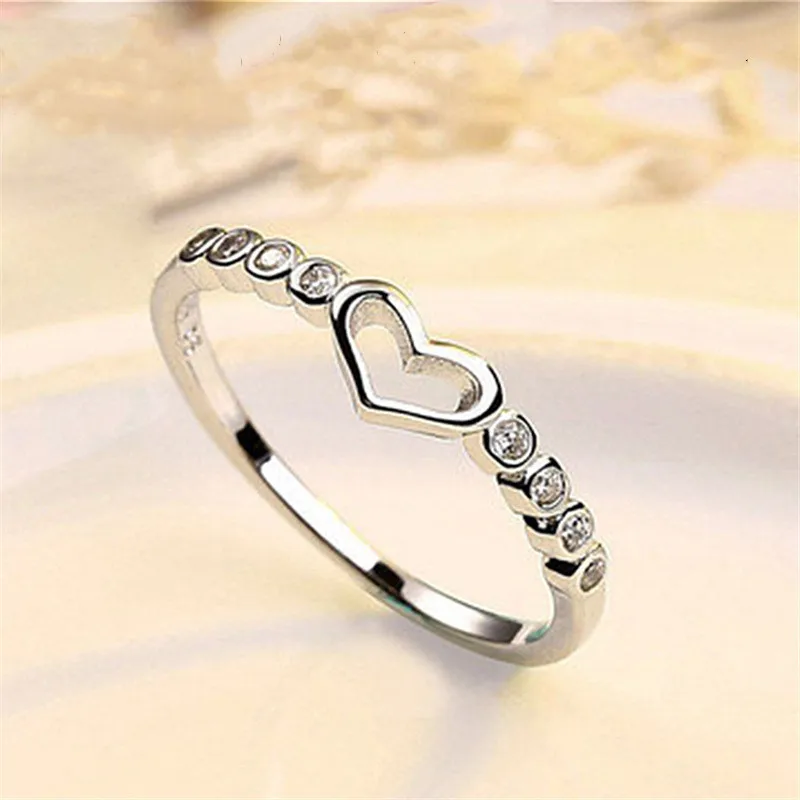 Buyee 925 Sterling Silver Sweet Ring Finger Light White Zircon Elegant Simple Heart Ring for Woman Girl Fashion Jewelry Circle
Buyee 925 Sterling Silver Sweet Ring Finger Light White Zircon Elegant Simple Heart Ring for Woman Girl Fashion Jewelry Circle