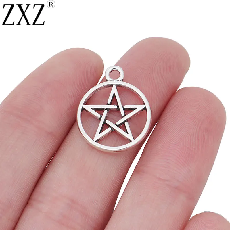 ZXZ 20pcs Tibetan Silver Pentagram Pentacle Wiccan Pagan Charms Pendants for Necklace Bracelet Earring Jewelry Making 18x18mm
ZXZ 20pcs Tibetan Silver Pentagram Pentacle Wiccan Pagan Charms Pendants for Necklace Bracelet Earring Jewelry Making 18x18mm
