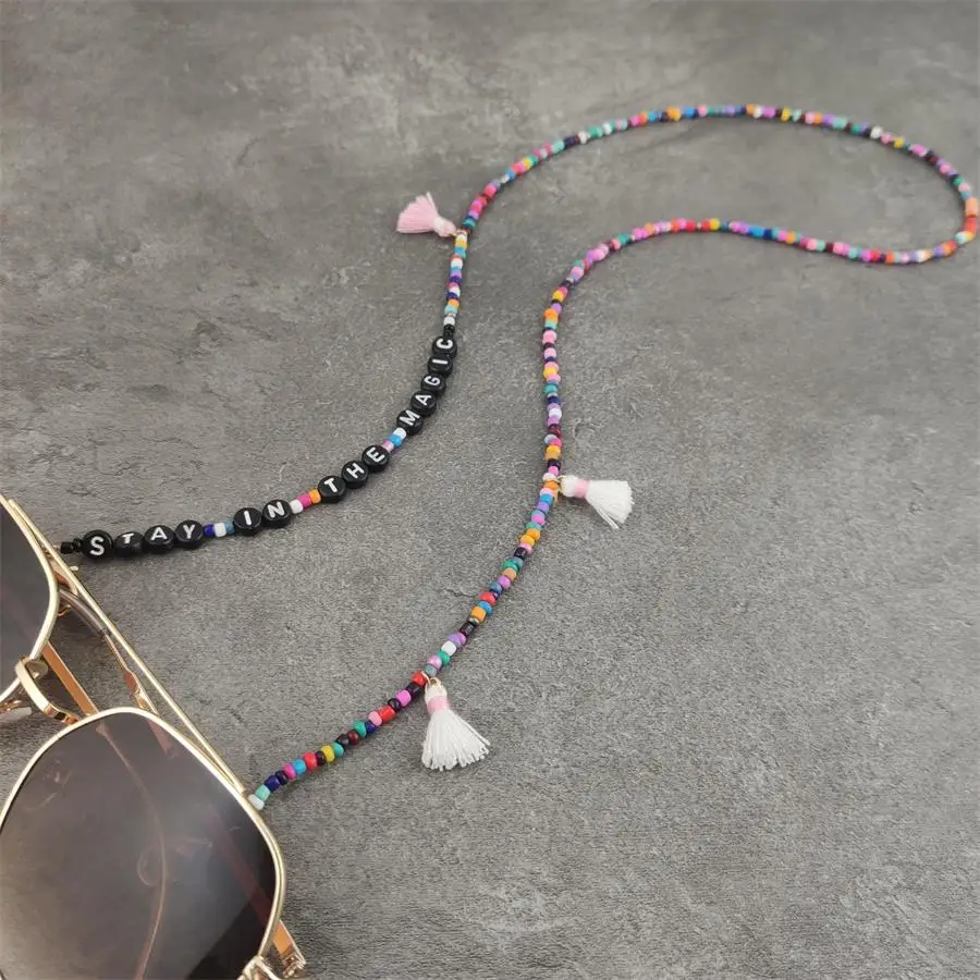 Fashion Necklaces Women Tassel Chain For Mask Boho Jewelry Glasses Chains Rainbow Letter Necklace Evil Eye Choker
Fashion Necklaces Women Tassel Chain For Mask Boho Jewelry Glasses Chains Rainbow Letter Necklace Evil Eye Choker
