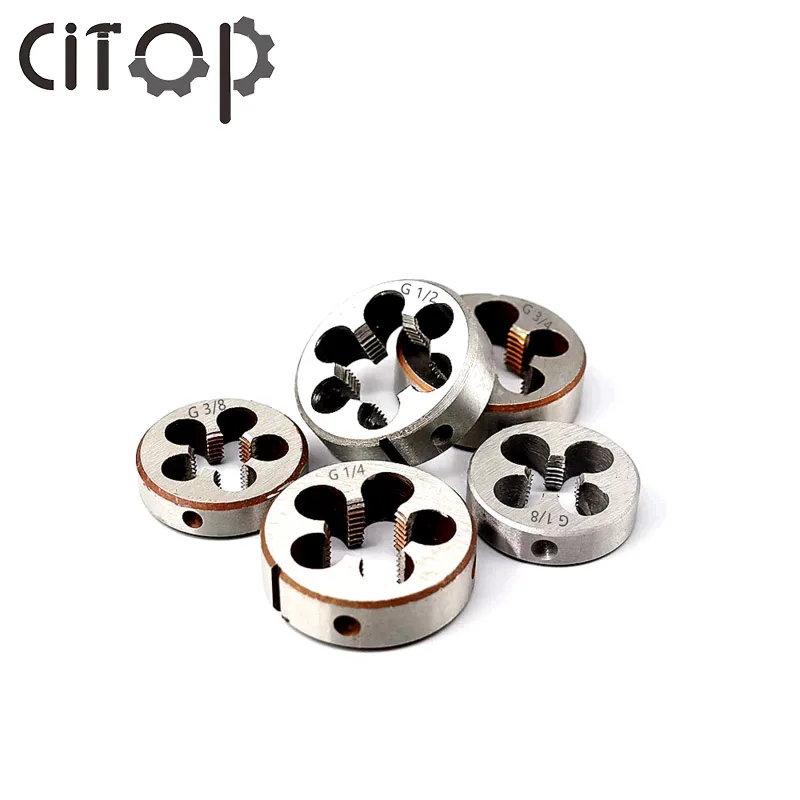 Citop 1pcs G1/2 G1/4 G1/8 G3/4 G3/8 Right Hand Machine Threading Die Set Screw Thread Tap Drill Machine Plug Die
Citop 1pcs G1/2 G1/4 G1/8 G3/4 G3/8 Right Hand Machine Threading Die Set Screw Thread Tap Drill Machine Plug Die