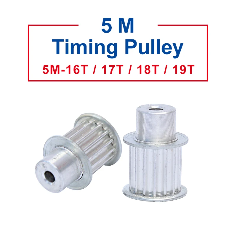 1 Piece Timing Pulley 5M-16T/17T/18T/19T Aluminum Pulley Process Hole 6/8 mm Slot Width 21/27 mm For HTD5M-20/25 mm Timing Belt
1 Piece Timing Pulley 5M-16T/17T/18T/19T Aluminum Pulley Process Hole 6/8 mm Slot Width 21/27 mm For HTD5M-20/25 mm Timing Belt