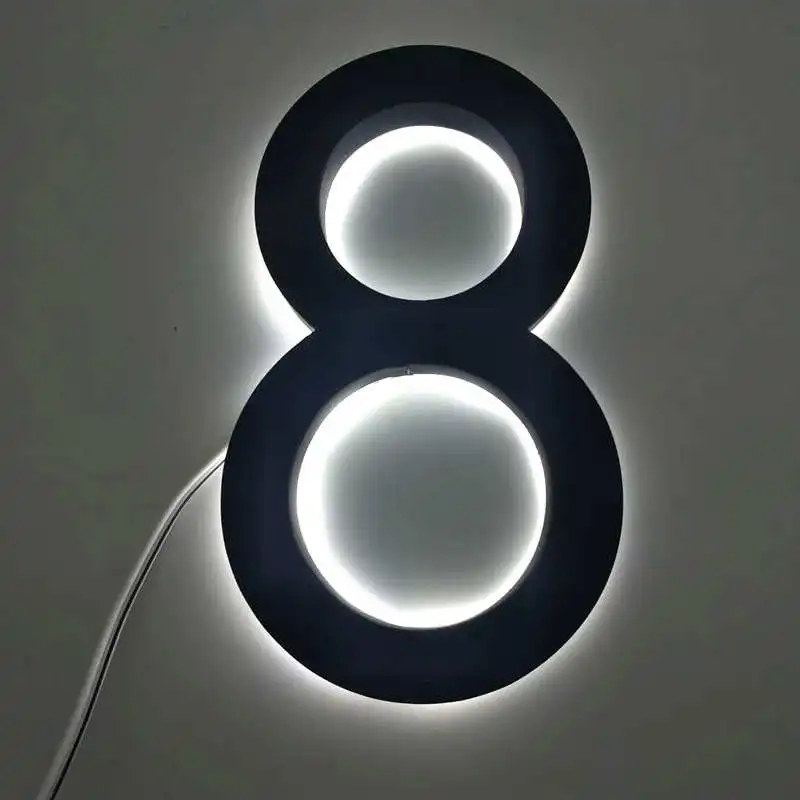 Custom Garden 3D lighted Metal address numbers stainless steel led backlit house numbers
Custom Garden 3D lighted Metal address numbers stainless steel led backlit house numbers