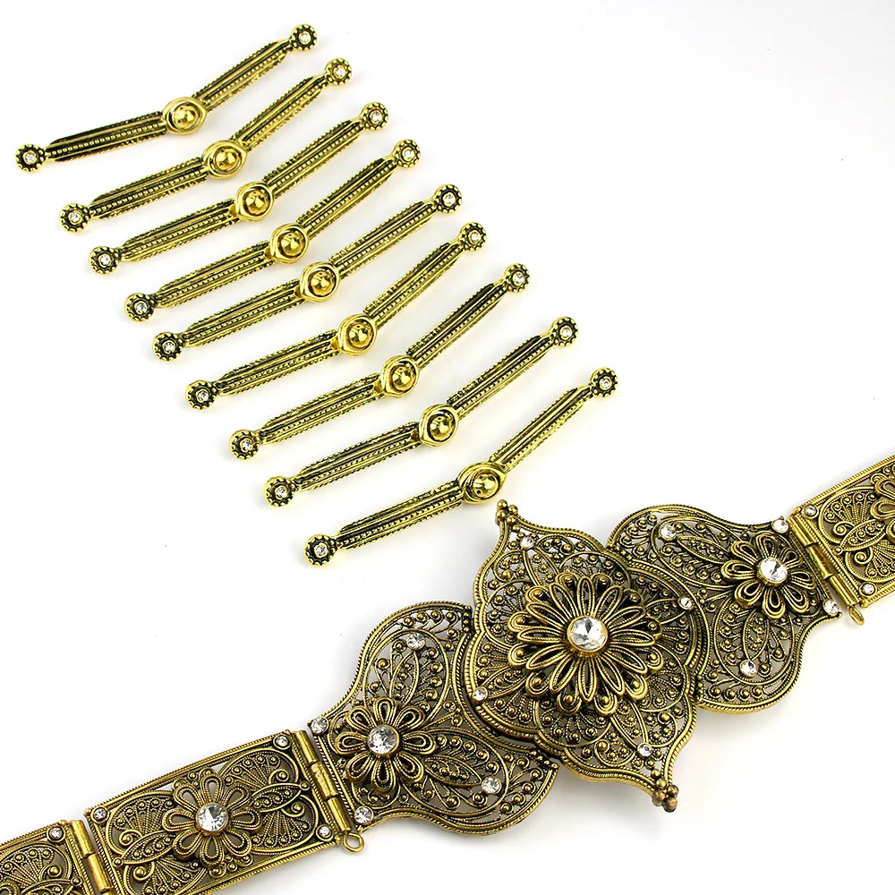 Sunspicems Retro Gold Color Caucasus Belt Breastplate Sets for Women Turky Wedding Dress Metal Buckle Link Chain Body Jewelry
Sunspicems Retro Gold Color Caucasus Belt Breastplate Sets for Women Turky Wedding Dress Metal Buckle Link Chain Body Jewelry