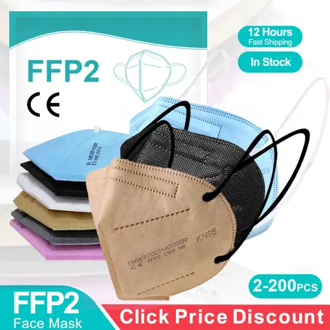 ffp2 maskesi Mascarillas 5 Katmanlar Koruma maskesi fpp2 Maskesi ffp2 maskesi KN95 Mascherine Filtre Yüz Maskesi SİYAH GRİ maske