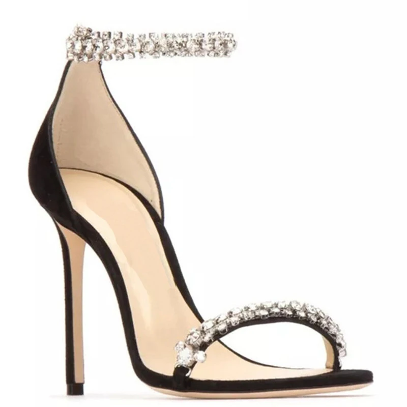 Women High Quality Rivet Sexy Black Sandals Summer Style Casual Peep Toe Sandal Crystal Thin High Heel Sandal Shoes
Women High Quality Rivet Sexy Black Sandals Summer Style Casual Peep Toe Sandal Crystal Thin High Heel Sandal Shoes