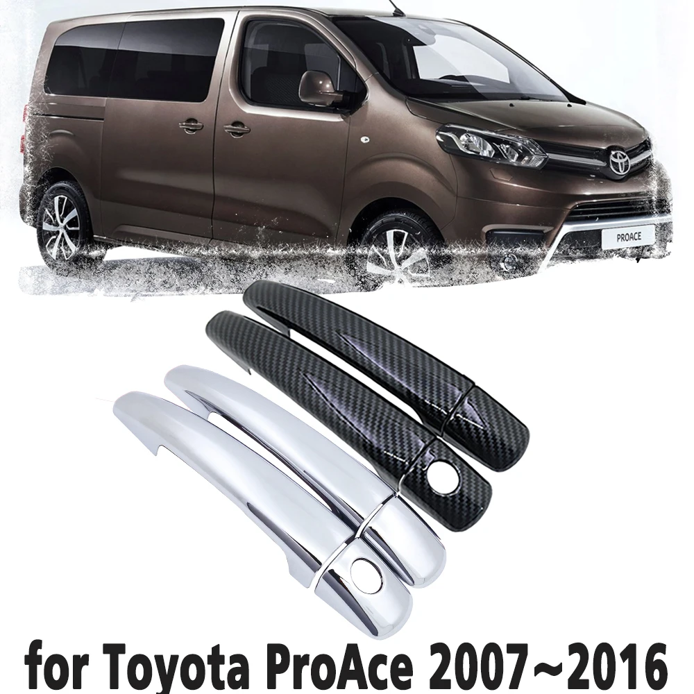 Black Carbon Fiber handle Or Chrome Side Door Cover Trim Set for Toyota ProAce 2007~2016 Car Accessories 2008 2009 2010 2012
Black Carbon Fiber handle Or Chrome Side Door Cover Trim Set for Toyota ProAce 2007~2016 Car Accessories 2008 2009 2010 2012