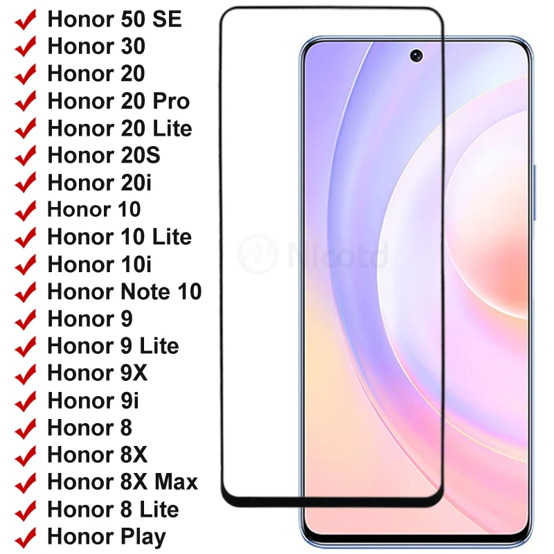 Закаленное стекло с полным покрытием для Huawei Honor 50 30 20 10 9 8 Lite 10i 20i 20S, Защитное стекло для экрана Honor 8X 9X Play
Закаленное стекло с полным покрытием для Huawei Honor 50 30 20 10 9 8 Lite 10i 20i 20S, Защитное стекло для экрана Honor 8X 9X Play