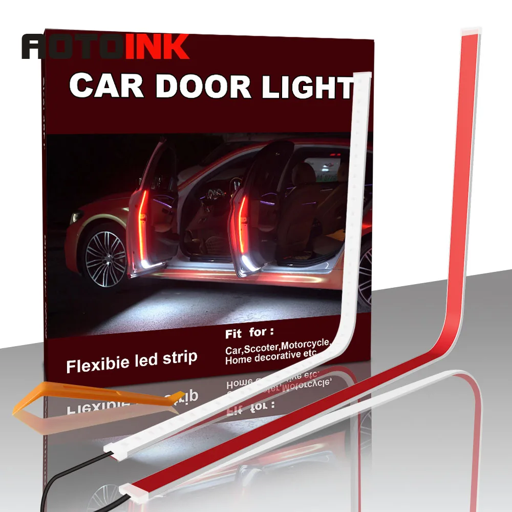 AOTOINK LED Car Door Anti-collision Warning Light Car Safety Crashproof Lamp Decoration Lights Two-color Bulb White and Red
AOTOINK LED Car Door Anti-collision Warning Light Car Safety Crashproof Lamp Decoration Lights Two-color Bulb White and Red