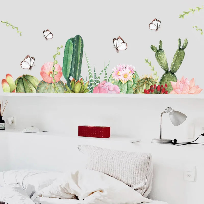 Beautiful Butterfly Cactus Wall Stickers Bedroom Home Decoration Mural Living Room Background Self-adhesive Baseboard Wallpaper
Beautiful Butterfly Cactus Wall Stickers Bedroom Home Decoration Mural Living Room Background Self-adhesive Baseboard Wallpaper