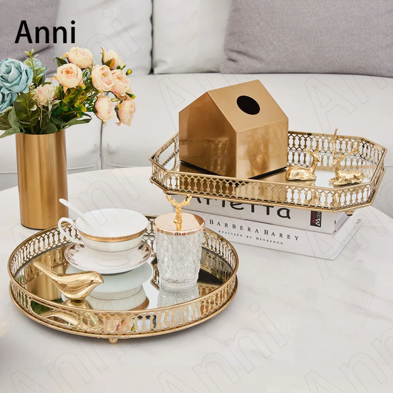 Nordic Simple Hollowation Storage Tray Creativity Gilded Rectangle Round Jewelry Cosmetic Display Glass Mirror Tray Home Decor
Nordic Simple Hollowation Storage Tray Creativity Gilded Rectangle Round Jewelry Cosmetic Display Glass Mirror Tray Home Decor