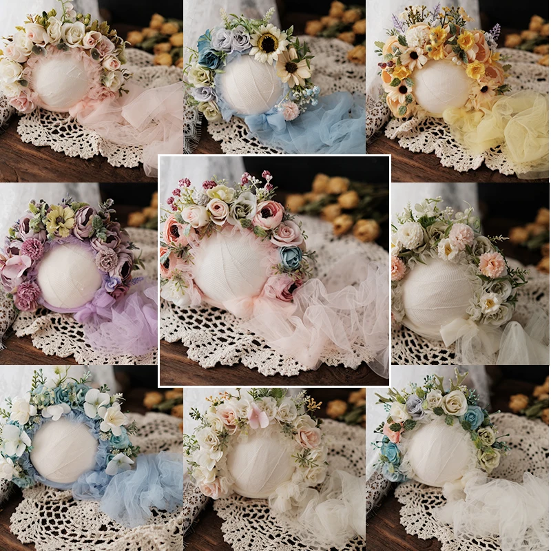 Newborn photography props flower hat baby children accessories studio photo decorations simulation flower weaving hat
Newborn photography props flower hat baby children accessories studio photo decorations simulation flower weaving hat