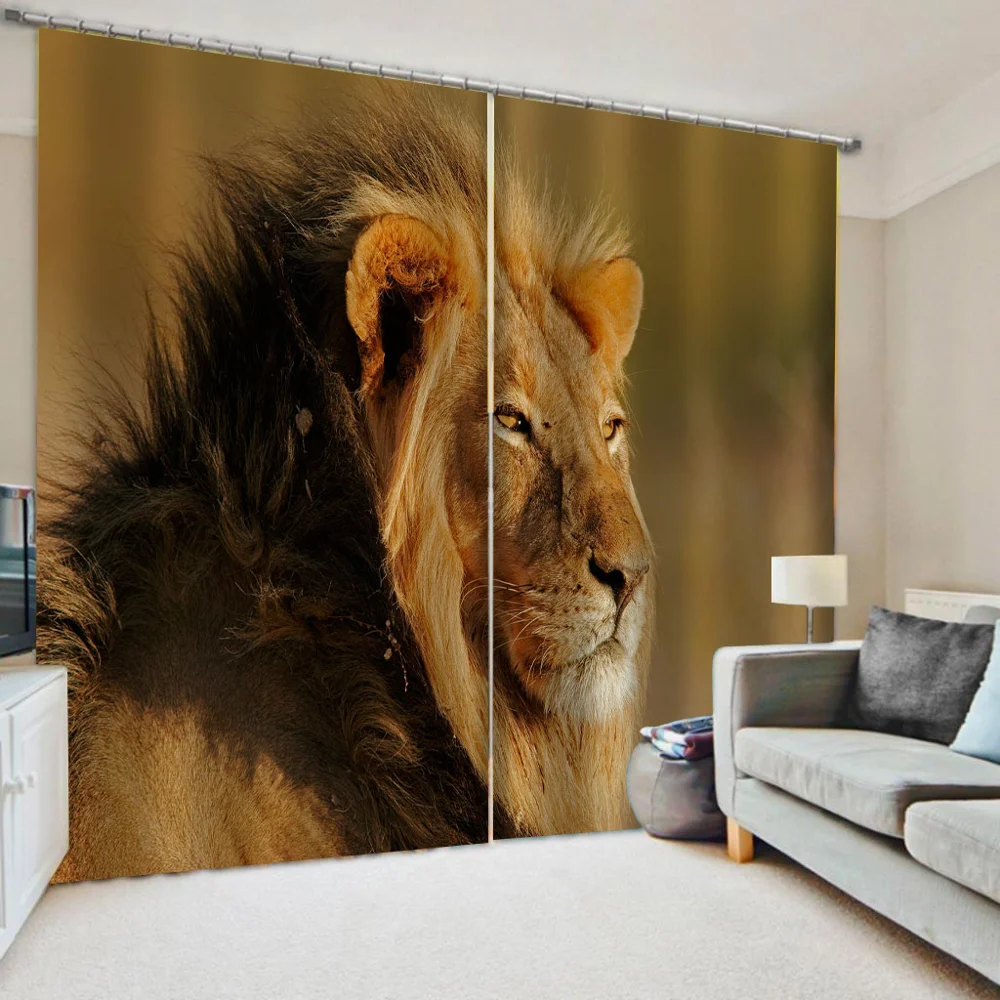 Customized size Luxury Blackout 3D Window Curtains For Living Room brown lion curtains soundproof windproof curtains
Customized size Luxury Blackout 3D Window Curtains For Living Room brown lion curtains soundproof windproof curtains