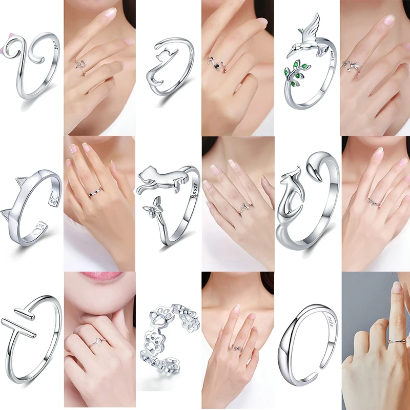 WOSTU 100% Real 925 Sterling Silver Cute Cat Finger Adjustable Rings for Women Band Rings Party Jewelry Gift DXR341
WOSTU 100% Real 925 Sterling Silver Cute Cat Finger Adjustable Rings for Women Band Rings Party Jewelry Gift DXR341